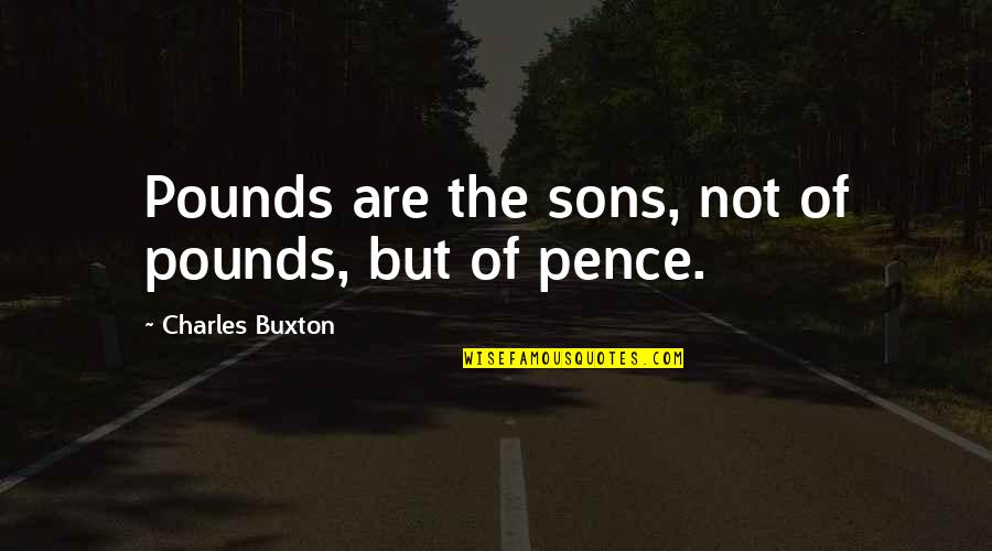 Wynand's Quotes By Charles Buxton: Pounds are the sons, not of pounds, but