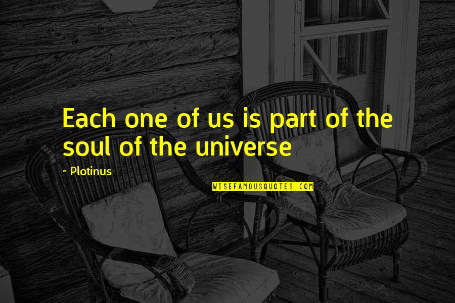Wyraz Pochodny Quotes By Plotinus: Each one of us is part of the
