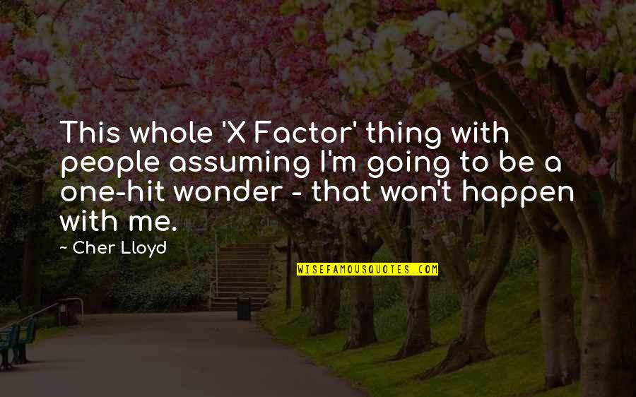 X Factor Quotes By Cher Lloyd: This whole 'X Factor' thing with people assuming