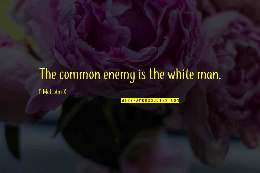 X-men Quotes By Malcolm X: The common enemy is the white man.