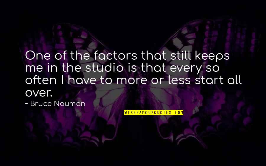 Xavi Quotes By Bruce Nauman: One of the factors that still keeps me Xavi Quotes By Bruce Nauman: One of the factors that still keeps me