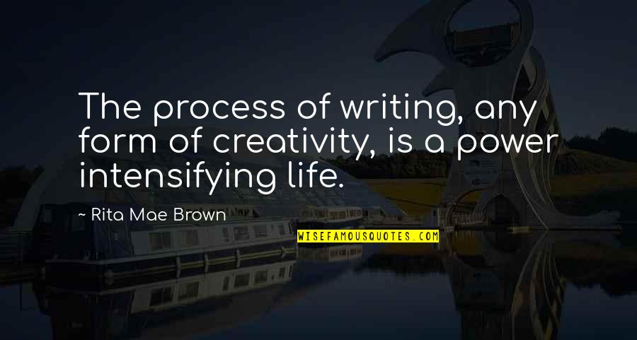 Xenophobic Synonym Quotes By Rita Mae Brown: The process of writing, any form of creativity,