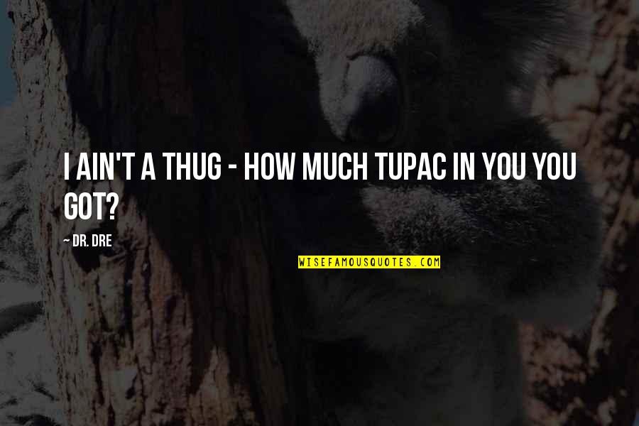 Xtravaganza Quotes By Dr. Dre: I ain't a thug - how much Tupac