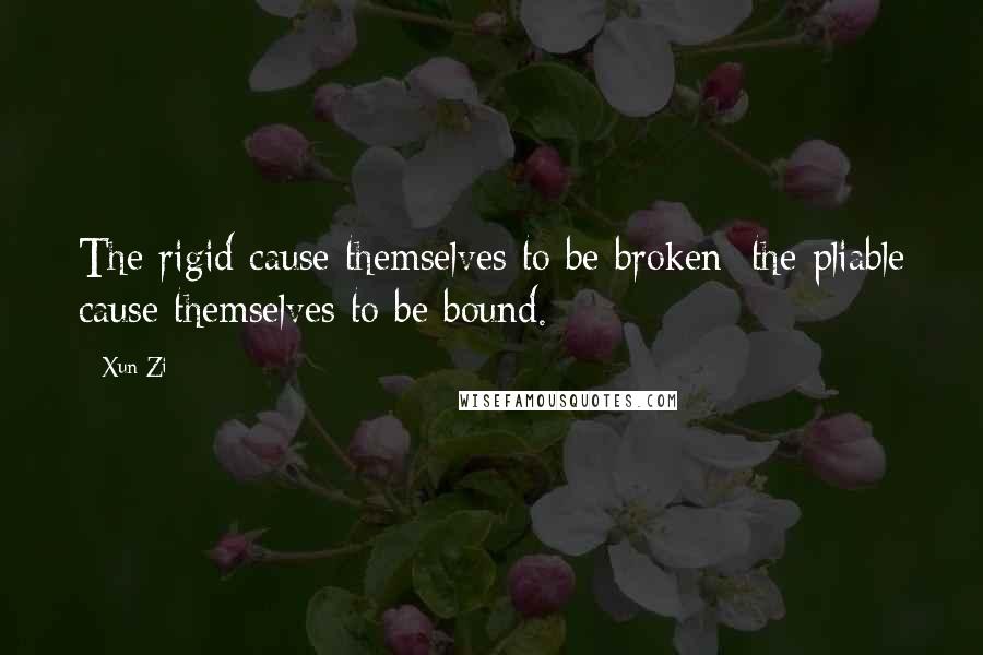 Xun Zi quotes: The rigid cause themselves to be broken; the pliable cause themselves to be bound.