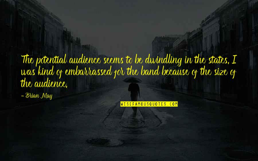 Ya Ali A.s Quotes By Brian May: The potential audience seems to be dwindling in Ya Ali A.s Quotes By Brian May: The potential audience seems to be dwindling in