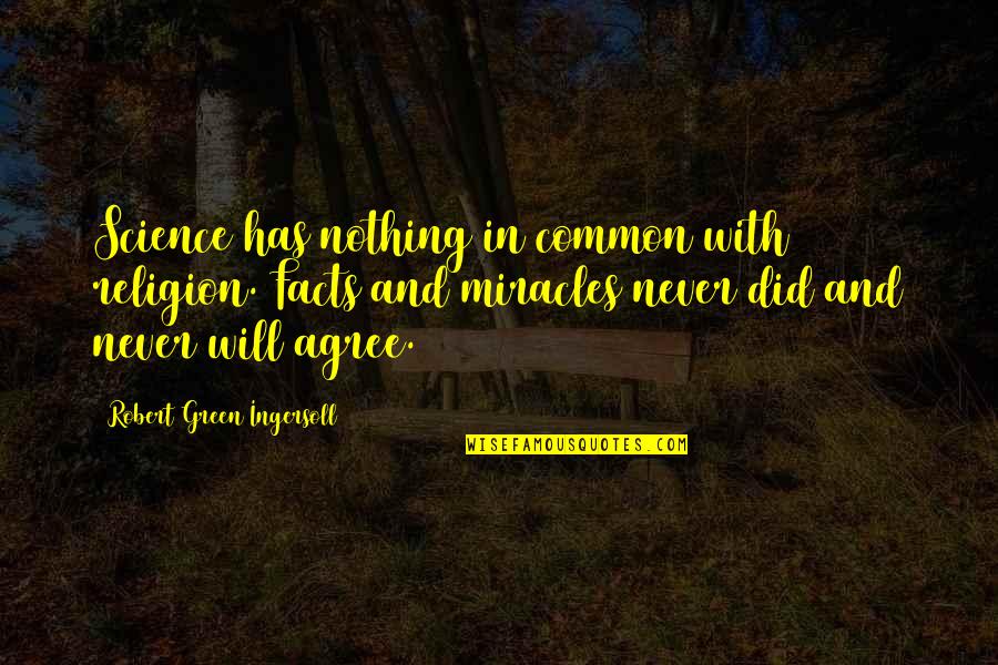 Ya Ali Song Quotes By Robert Green Ingersoll: Science has nothing in common with religion. Facts Ya Ali Song Quotes By Robert Green Ingersoll: Science has nothing in common with religion. Facts
