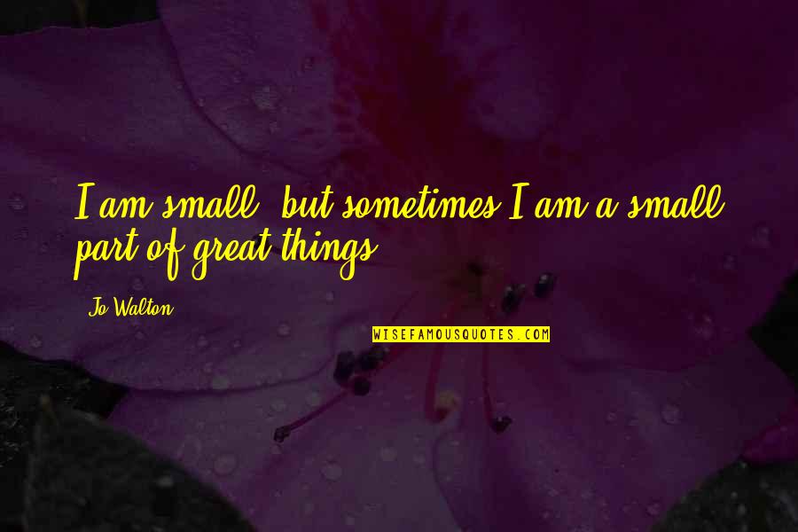 Ya Allah Love Quotes By Jo Walton: I am small, but sometimes I am a