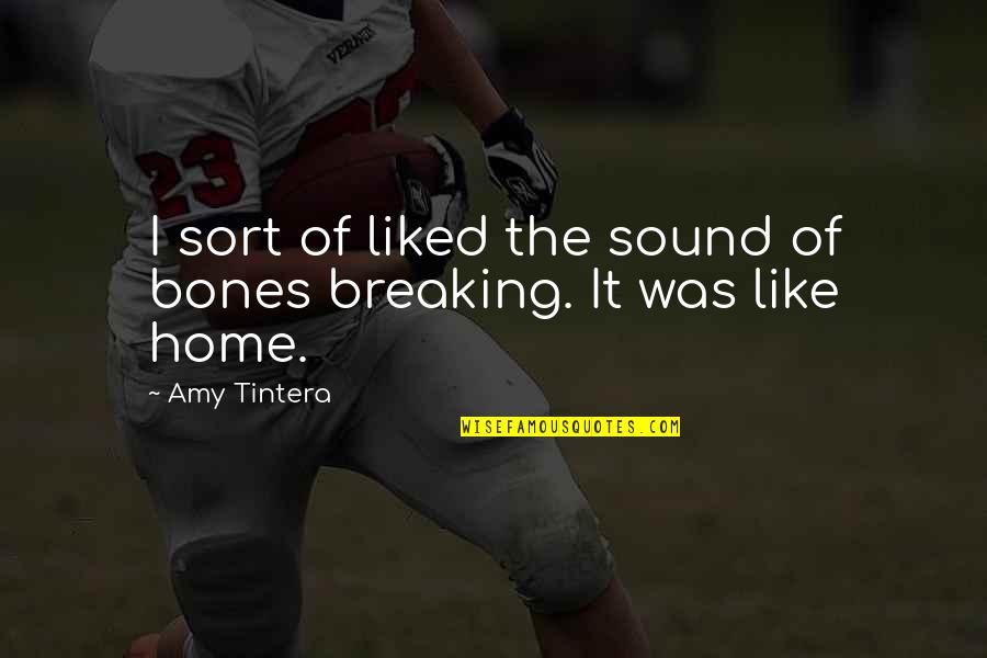Ya Fiction Quotes By Amy Tintera: I sort of liked the sound of bones