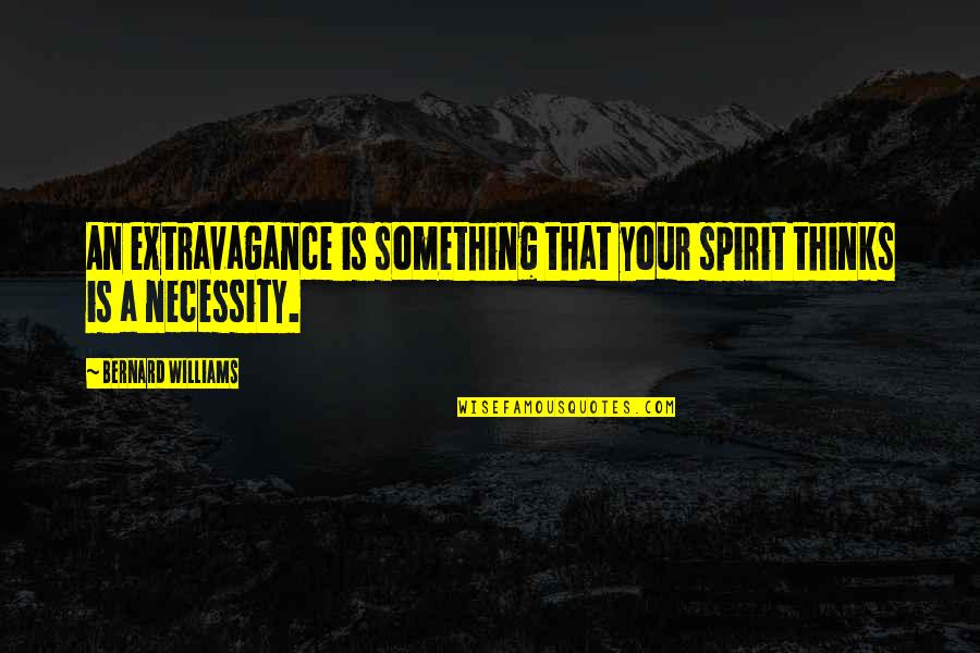 Yaaaaa Get Into It Quotes By Bernard Williams: An extravagance is something that your spirit thinks Yaaaaa Get Into It Quotes By Bernard Williams: An extravagance is something that your spirit thinks