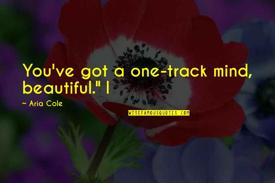 Yaber Y21 Quotes By Aria Cole: You've got a one-track mind, beautiful." I