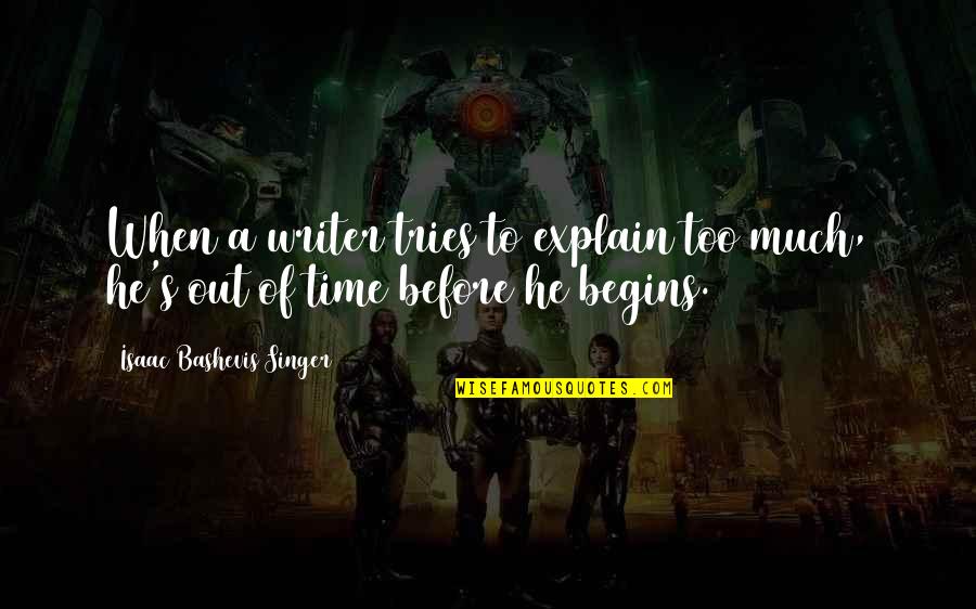 Yahoo Answers Tattoo Quotes By Isaac Bashevis Singer: When a writer tries to explain too much, Yahoo Answers Tattoo Quotes By Isaac Bashevis Singer: When a writer tries to explain too much,