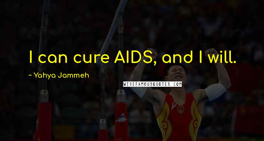 Yahya Jammeh quotes: I can cure AIDS, and I will. Yahya Jammeh quotes: I can cure AIDS, and I will.