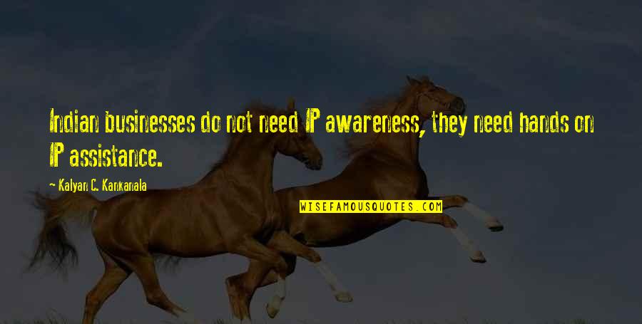 Yakira Klein Quotes By Kalyan C. Kankanala: Indian businesses do not need IP awareness, they Yakira Klein Quotes By Kalyan C. Kankanala: Indian businesses do not need IP awareness, they