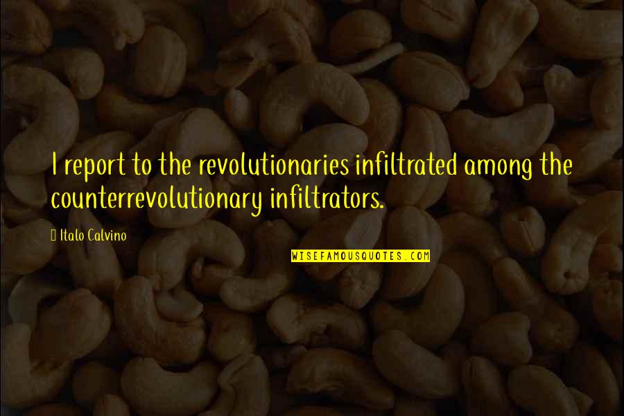 Yakumaru Hidemi Quotes By Italo Calvino: I report to the revolutionaries infiltrated among the