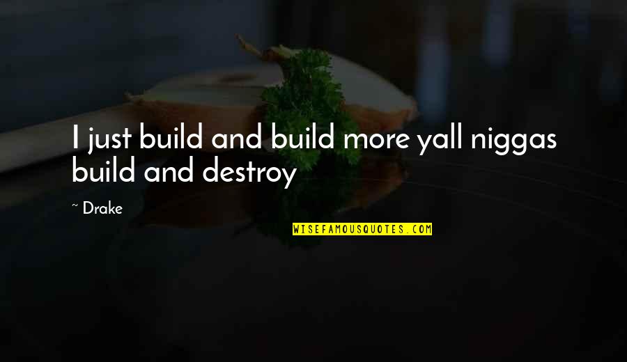 Yall Quotes By Drake: I just build and build more yall niggas
