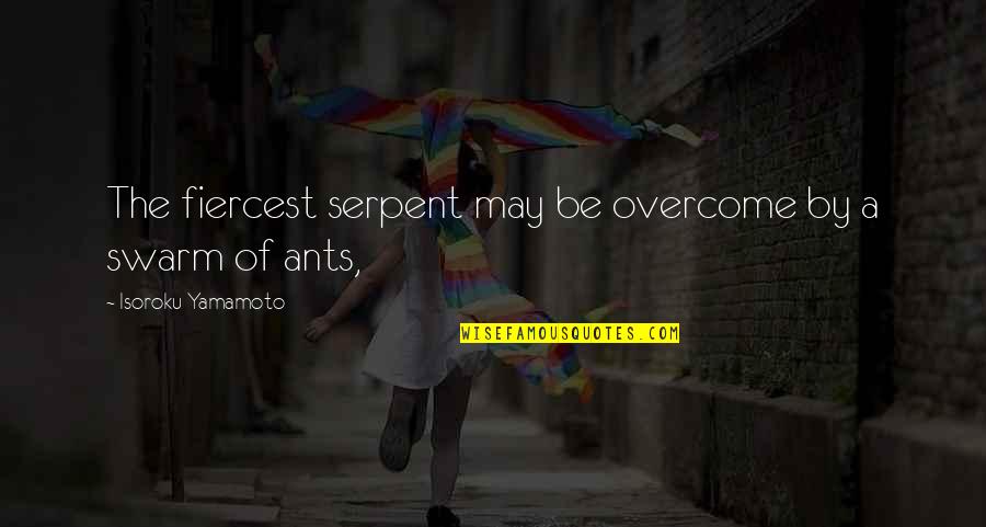 Yamamoto Quotes By Isoroku Yamamoto: The fiercest serpent may be overcome by a