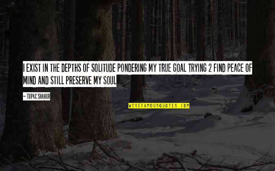 Yamang Tao Quotes By Tupac Shakur: I exist in the depths of solitude pondering