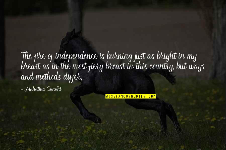 Yamashina Institute Quotes By Mahatma Gandhi: The fire of independence is burning just as Yamashina Institute Quotes By Mahatma Gandhi: The fire of independence is burning just as