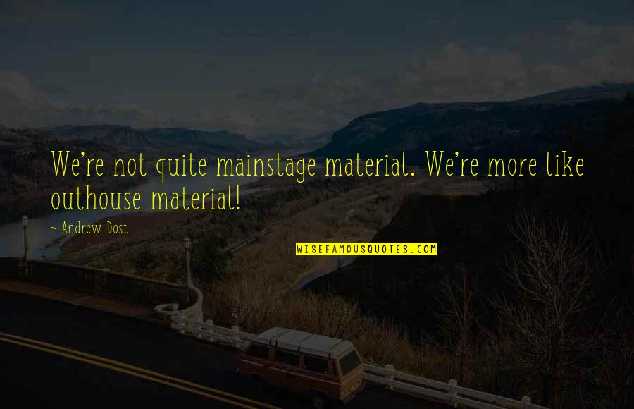 Yaml Single Quotes By Andrew Dost: We're not quite mainstage material. We're more like
