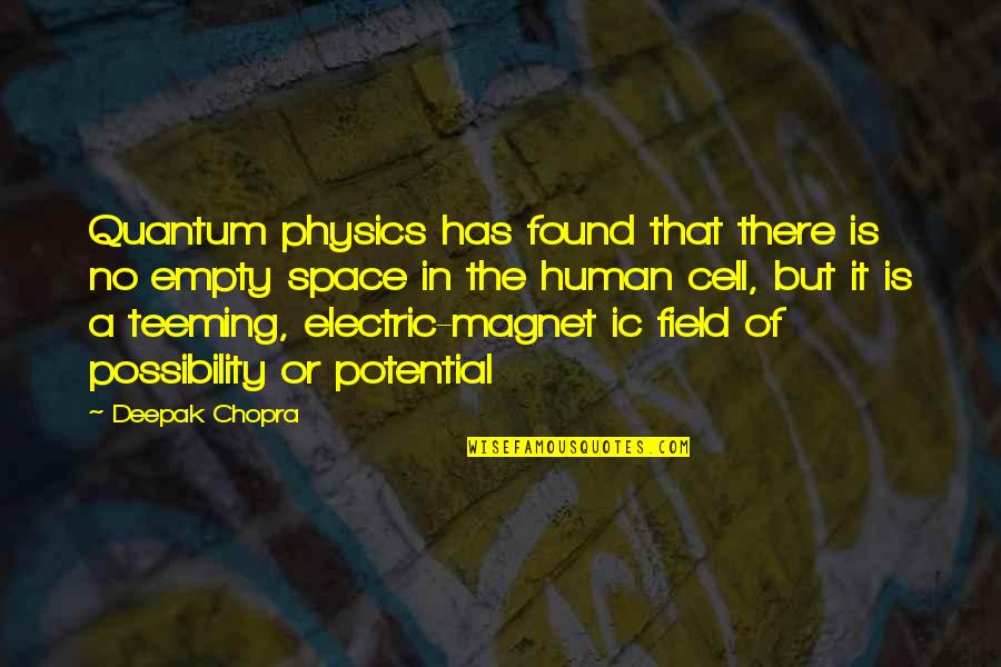 Yammered Define Quotes By Deepak Chopra: Quantum physics has found that there is no