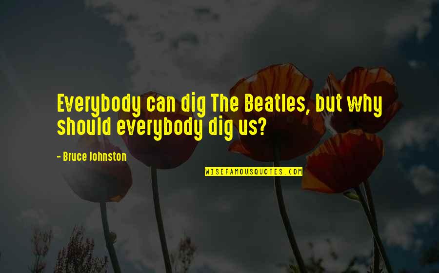 Yanagawa Nanami Quotes By Bruce Johnston: Everybody can dig The Beatles, but why should Yanagawa Nanami Quotes By Bruce Johnston: Everybody can dig The Beatles, but why should