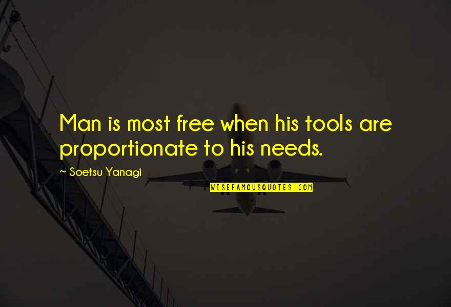 Yanagi Quotes By Soetsu Yanagi: Man is most free when his tools are