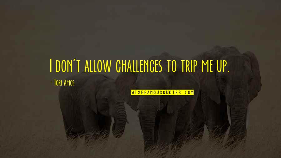 Yanko Flores Quotes By Tori Amos: I don't allow challenges to trip me up.