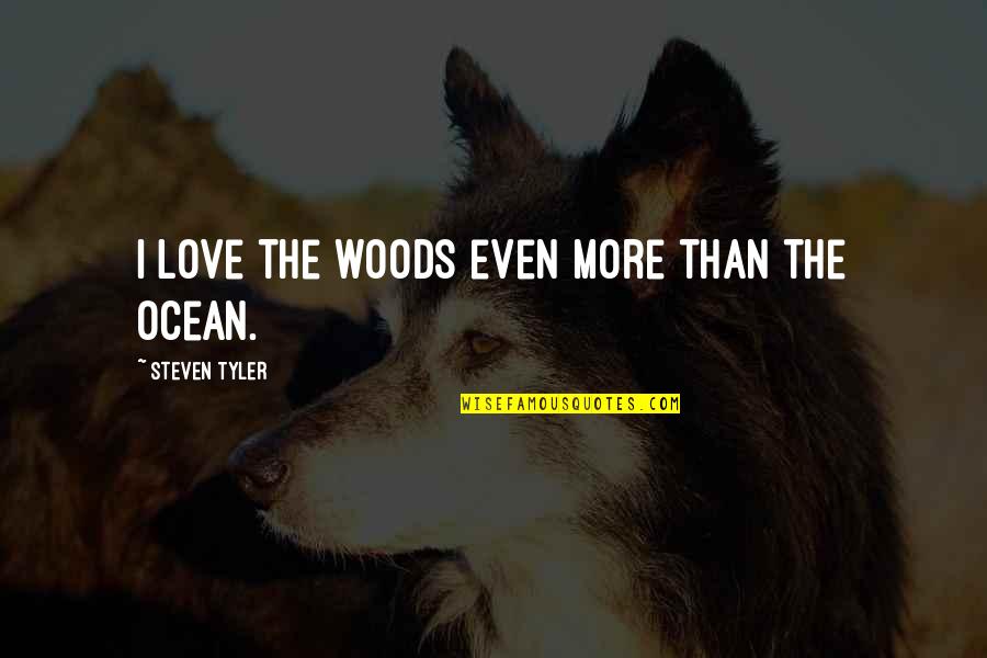 Yannuzzi Materials Quotes By Steven Tyler: I love the woods even more than the