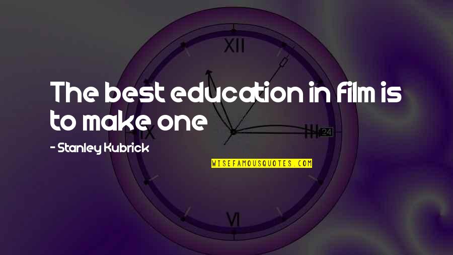 Yanowitz Ekg Quotes By Stanley Kubrick: The best education in film is to make