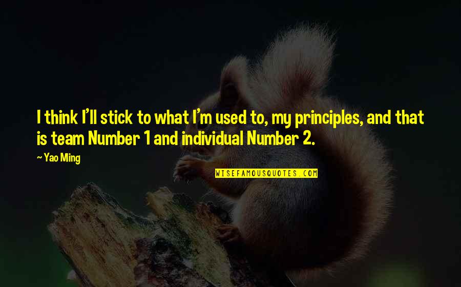 Yao Ming Quotes By Yao Ming: I think I'll stick to what I'm used Yao Ming Quotes By Yao Ming: I think I'll stick to what I'm used