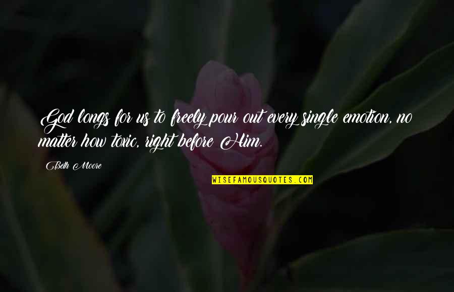 Yaptangco Quotes By Beth Moore: God longs for us to freely pour out Yaptangco Quotes By Beth Moore: God longs for us to freely pour out