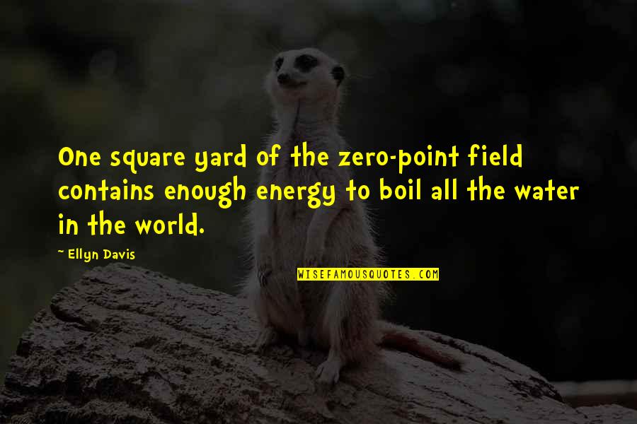 Yard Yard Quotes By Ellyn Davis: One square yard of the zero-point field contains