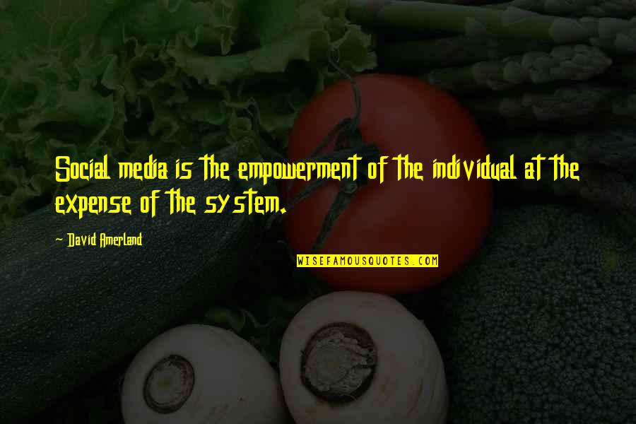 Yasmina Filali Quotes By David Amerland: Social media is the empowerment of the individual