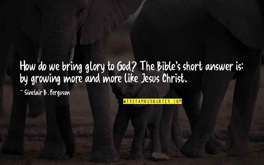Yatarken Mide Quotes By Sinclair B. Ferguson: How do we bring glory to God? The Yatarken Mide Quotes By Sinclair B. Ferguson: How do we bring glory to God? The