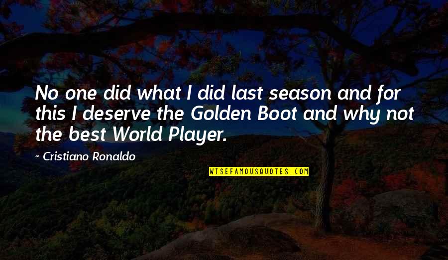 Yato And Hiyori Quotes By Cristiano Ronaldo: No one did what I did last season Yato And Hiyori Quotes By Cristiano Ronaldo: No one did what I did last season