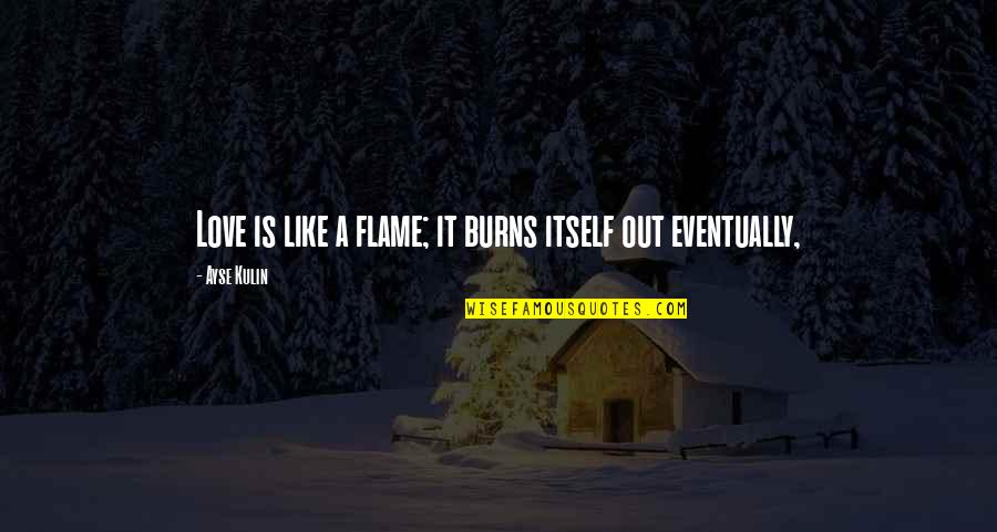 Yatties Quotes By Ayse Kulin: Love is like a flame; it burns itself