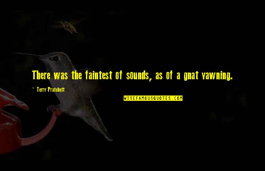 Yawning Quotes By Terry Pratchett: There was the faintest of sounds, as of