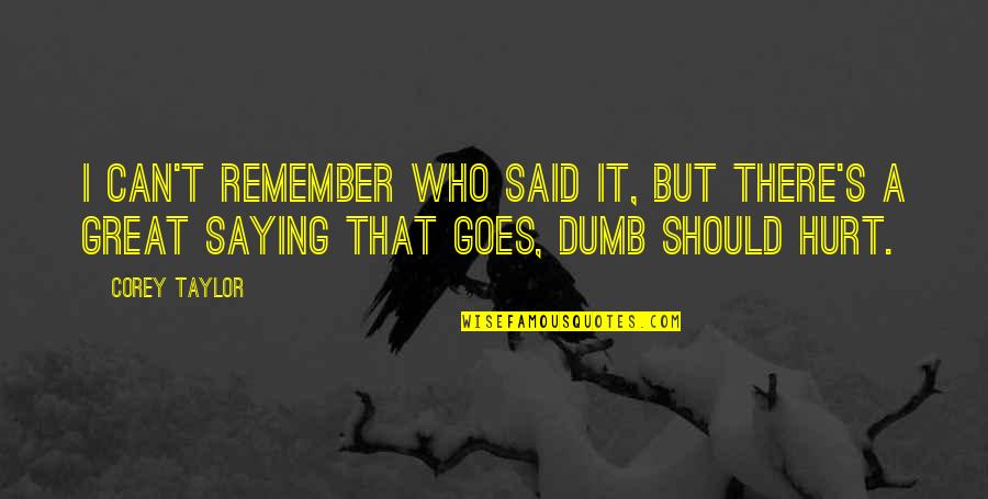 Yay You Sandra Boynton Quotes By Corey Taylor: I can't remember who said it, but there's Yay You Sandra Boynton Quotes By Corey Taylor: I can't remember who said it, but there's