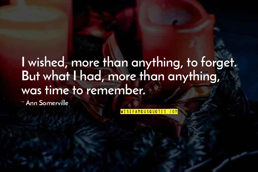 Ydled Quotes By Ann Somerville: I wished, more than anything, to forget. But Ydled Quotes By Ann Somerville: I wished, more than anything, to forget. But