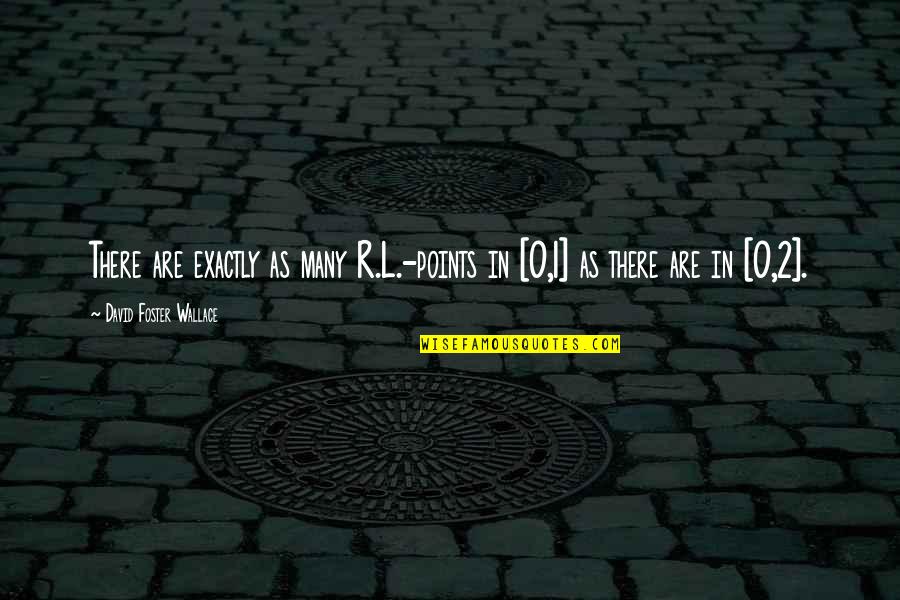 Yearold Quotes By David Foster Wallace: There are exactly as many R.L.-points in [0,1]