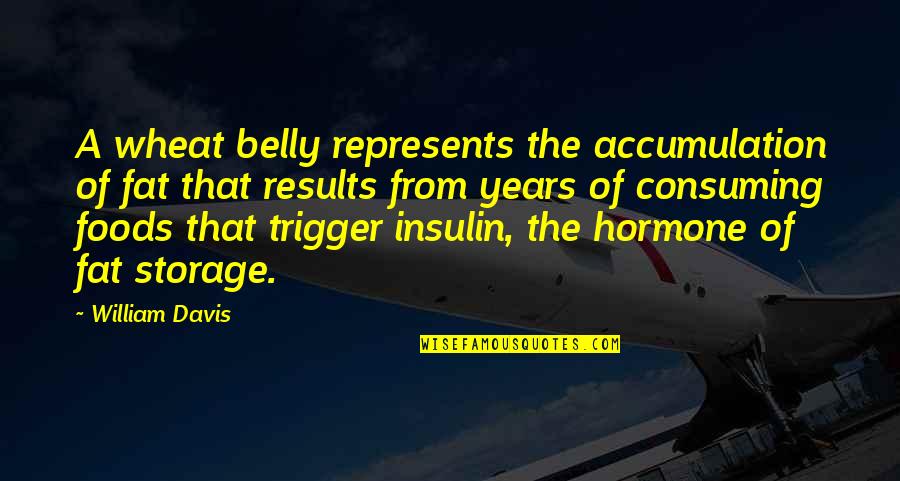 Years From Quotes By William Davis: A wheat belly represents the accumulation of fat Years From Quotes By William Davis: A wheat belly represents the accumulation of fat