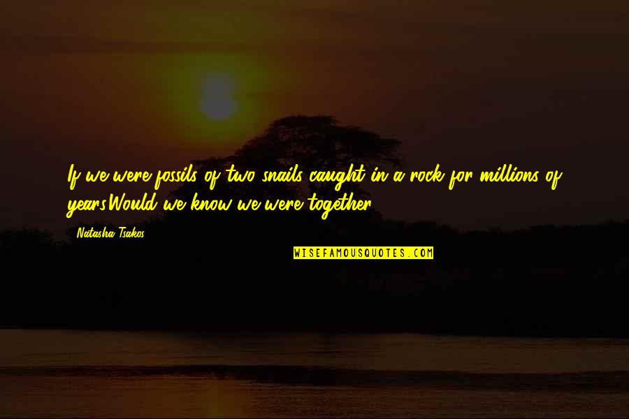 Years Together Quotes By Natasha Tsakos: If we were fossils of two snails caught