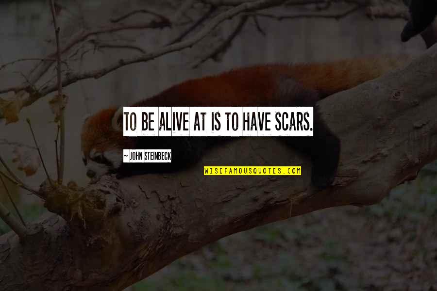 Yeeeeeet Quotes By John Steinbeck: To be alive at is to have scars.