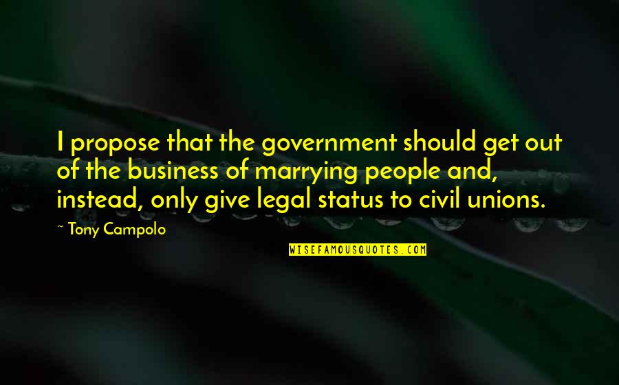 Yeesh Crossword Quotes By Tony Campolo: I propose that the government should get out Yeesh Crossword Quotes By Tony Campolo: I propose that the government should get out