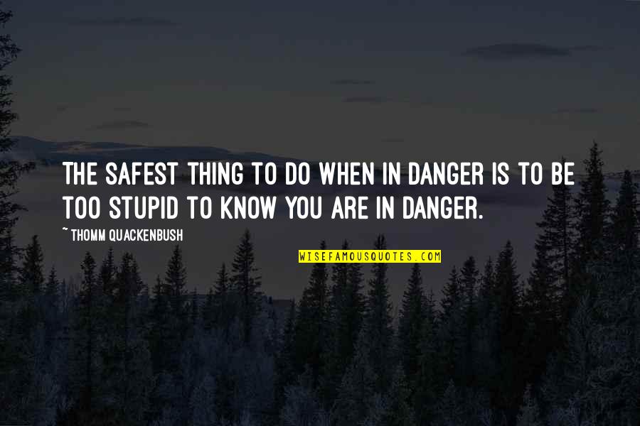 Yefim Kopelyan Quotes By Thomm Quackenbush: The safest thing to do when in danger Yefim Kopelyan Quotes By Thomm Quackenbush: The safest thing to do when in danger