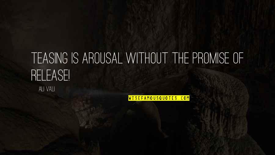 Yeghishe Manucharyan Quotes By Ali Vali: Teasing is arousal without the promise of release!