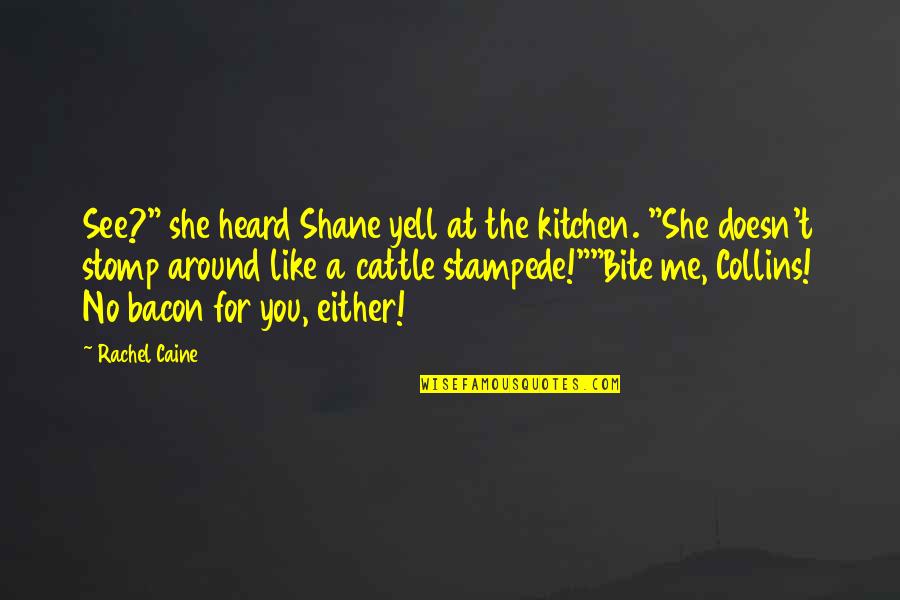 Yell At Me Quotes By Rachel Caine: See?" she heard Shane yell at the kitchen.