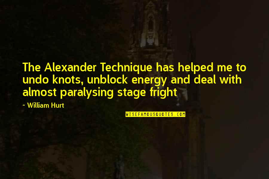 Yellow Clouds Quotes By William Hurt: The Alexander Technique has helped me to undo Yellow Clouds Quotes By William Hurt: The Alexander Technique has helped me to undo