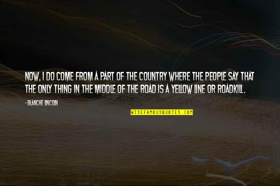 Yellow'd Quotes By Blanche Lincoln: Now, I do come from a part of Yellow'd Quotes By Blanche Lincoln: Now, I do come from a part of