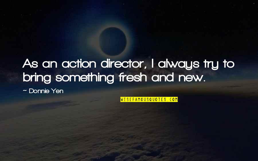 Yen Quotes By Donnie Yen: As an action director, I always try to